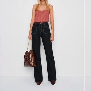 Reformation Alyssa high rise Black Denim Jeans